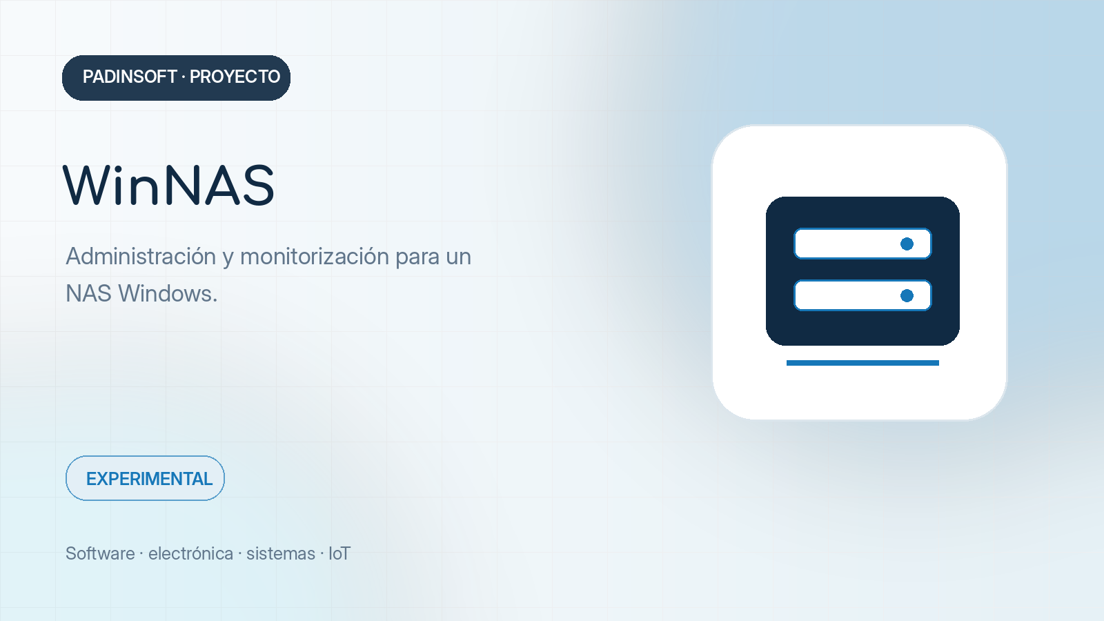 Portada gráfica del proyecto WinNAS