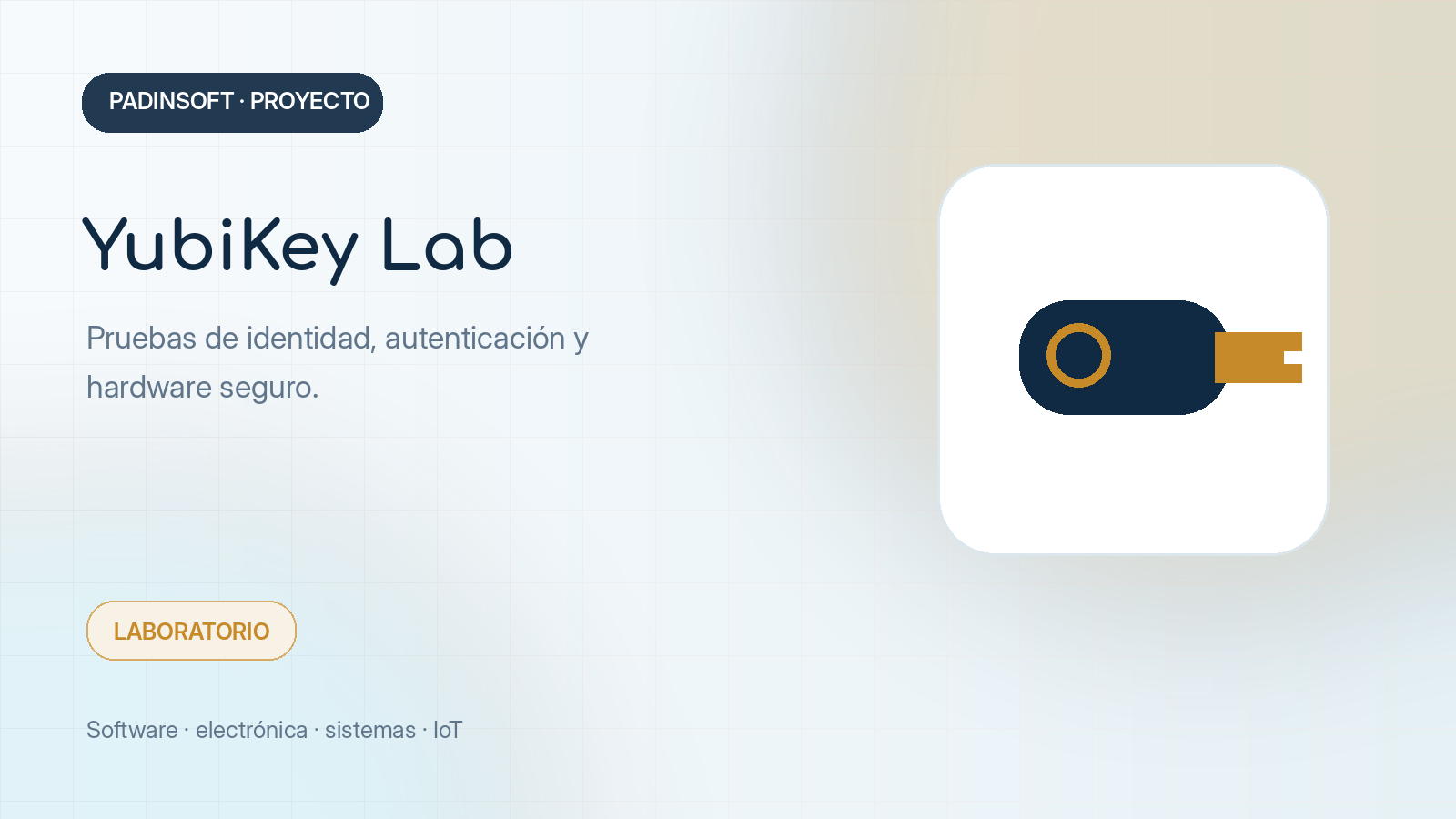 Portada gráfica del proyecto YubiKey Lab